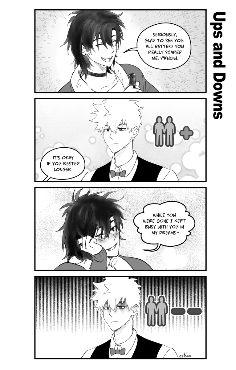 z3tina's tweet photo. clanking ladle against pot 
come get the latest bartender au batch 1/2🧵 https://t.co/vU4OwNZ8Qi