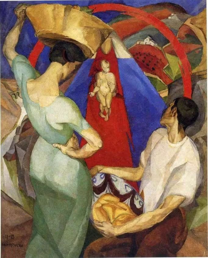 jorge12575's tweet photo. Diego Rivera’s Adoration of the Virgin,created before his political activism, reflects his Catholic roots despite his atheism.This lesser-known classical work, influenced by Renaissance art, depicts the Virgin Mary with angels, revealing Rivera’s artistic versatility and mastery. https://t.co/H0AKi2Ams6