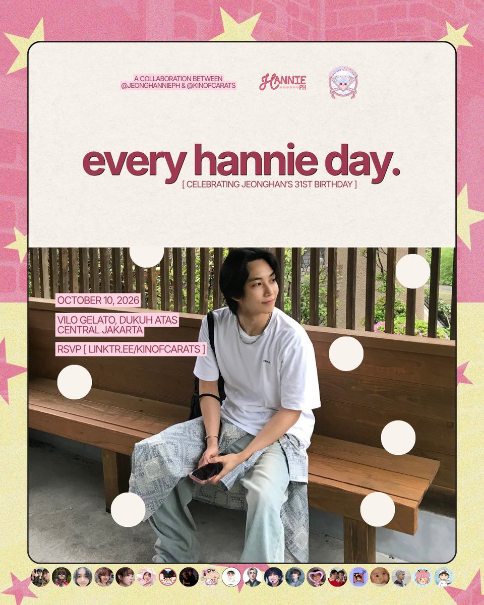 shuajagiya's tweet photo. HELP RT🫰

⋆˚꩜｡ Every Hannie Day ⊹ ࣪ ˖ ໒꒱
a birthday event for JEONGHAN
— by @Kinofcarats x @jeonghannieph

📅 October 10, 2026
📍 Vilo Gelato, Dukuh Atas - Jakarta
📋 RSVP & Online Kit https://t.co/rmjN3Yvqis

Secure yours now! Hanniehae ♡

#JEONGHAN #정한 
#everyHANNIEday_JAKARTA