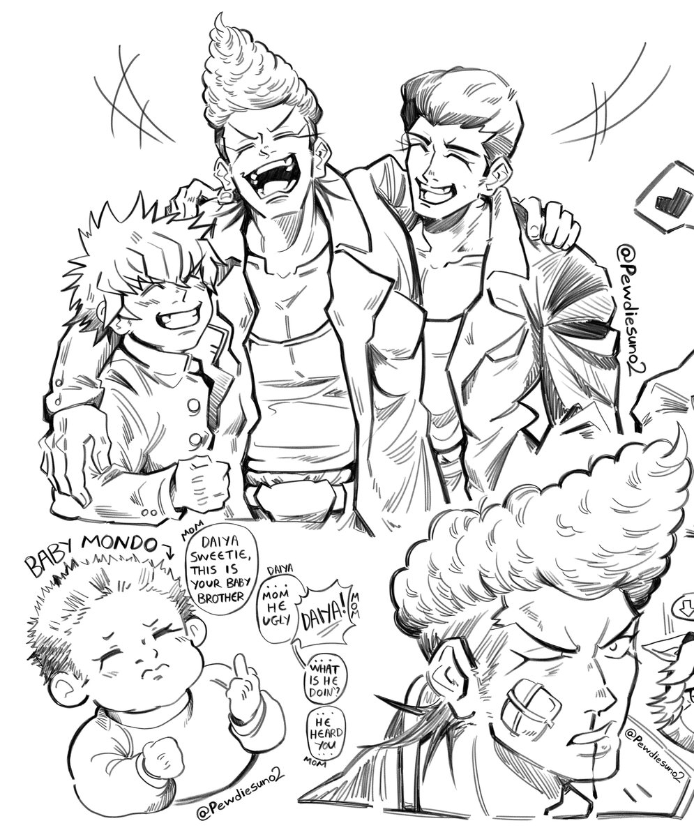 Pewdiesuno's tweet photo. Mondo doodles!! For some reason, I love to draw this man,lol. 💎💥
 #danganronpa #triggerhappyhavoc #mondoowada #daiyaowada https://t.co/hxOYsuvqDM