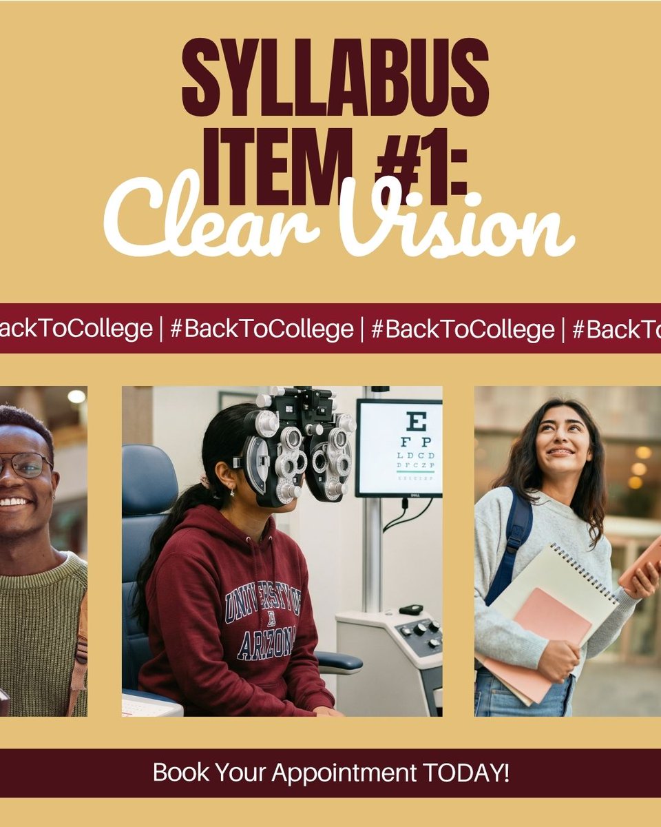 FosterMeli99878's tweet photo. Before classes and study groups fill your schedule, make sure your vision is ready for the lecture hall. Book your back-to-school eye exam at Frost Eye Care and start the semester with clear sight. https://t.co/0E6ADNCaMo