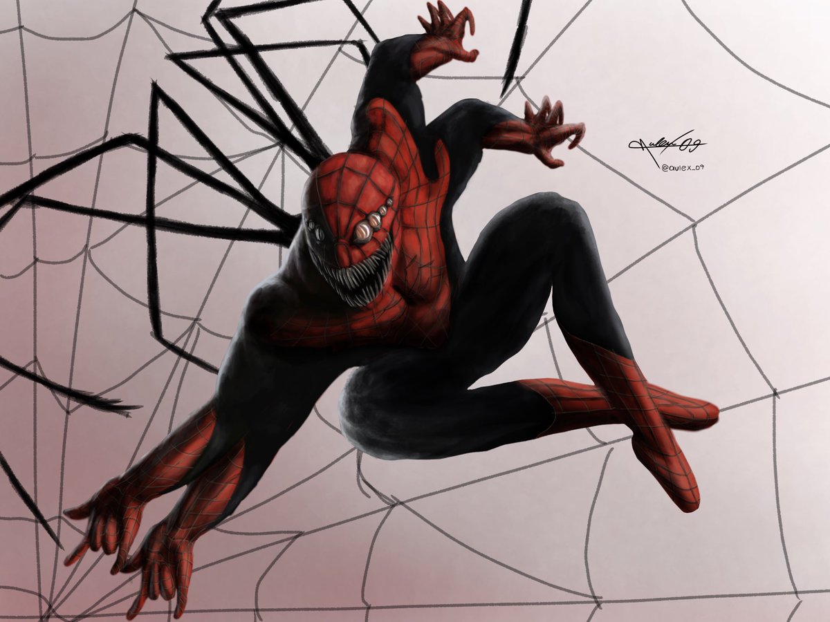 aulex_09's tweet photo. El hombre que araña #horror #spiderman #digitaldrawing #ibispaint https://t.co/uBJUbv4Vuy