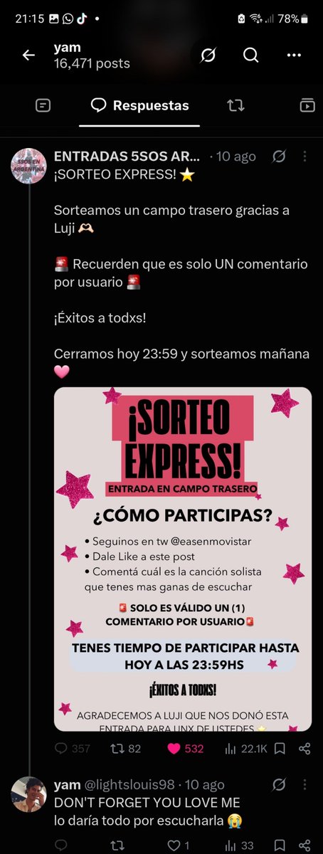 lightslouis98's tweet photo. @EASenmovistar @hoonkflower diosss todavía no pierdo las esperanzass😭😭😭 soy la única del mi grupo de amigas que no tiene entrada🤞🏻⭐️ https://t.co/2eeS77YALQ