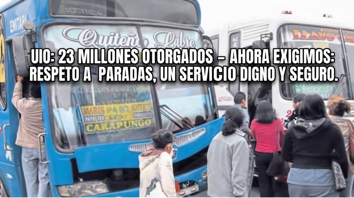 Kenny_L32's tweet photo. @pabelml @MunicipioQuito 😤 Duele ver cómo regalan plata de contribuyentes mediante el #23MillonesParaAbuseros sin condicionarla a 🚌 renovar los buses y eliminar chatarra. https://t.co/WPzWDgvbzW