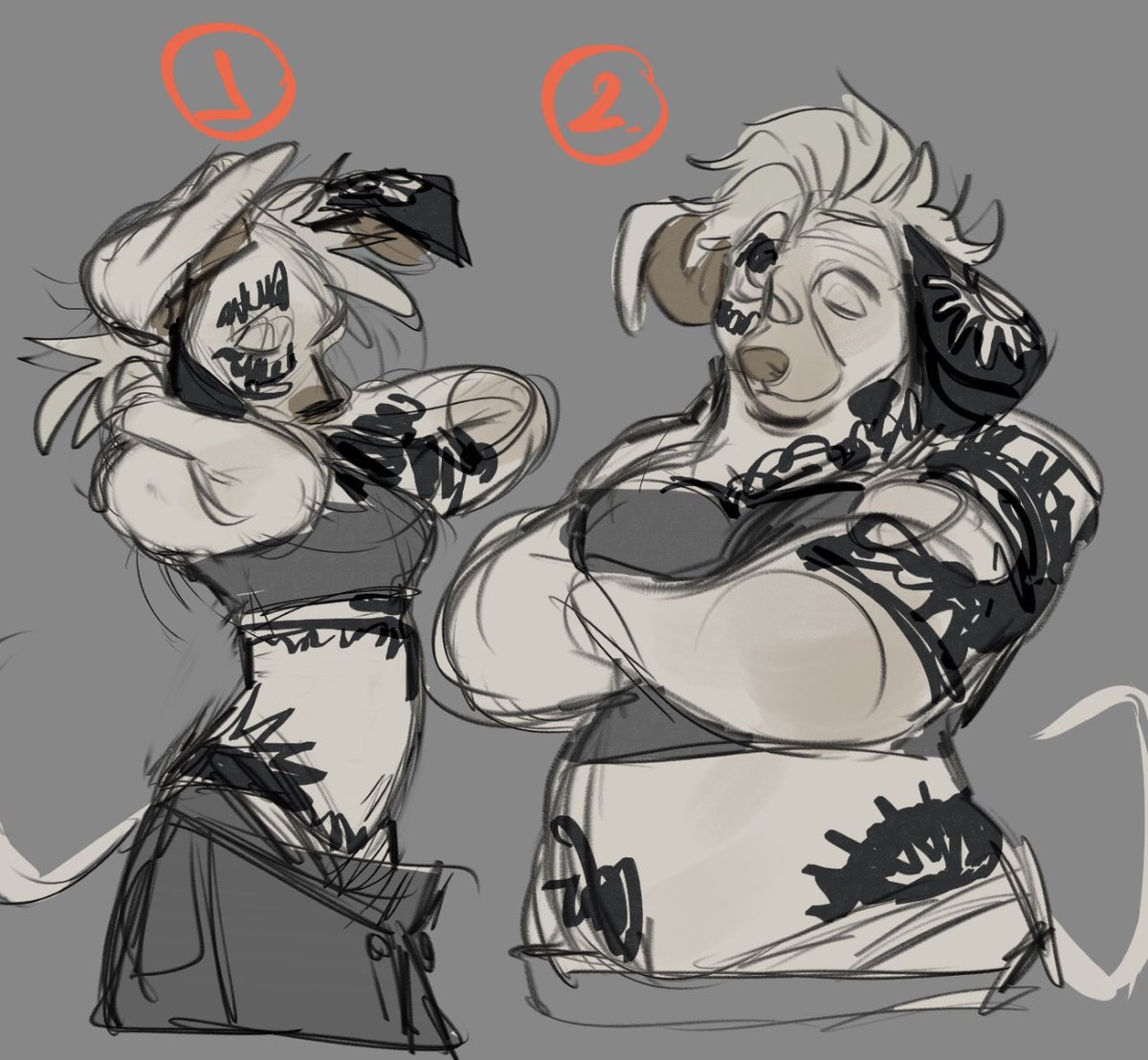 _velow's tweet photo. Some concepts for a character https://t.co/STb2x9ilSJ
