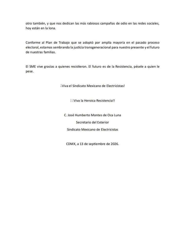 sindicato_sme's tweet photo. COMUNICADO
JORGE LUQUE: COMIENZA UNA NUEVA ETAPA EN SU RUTA HACIA LA PUESTA EN OPERACIÓN COMERCIAL

Este domingo, comenzó la energización de la línea de transmisión entre la Subestación Lechería y la Central de Ciclo Combinado Jorge Luque
Click aquí https://t.co/ITmZIUGfqK https://t.co/gnAAXP0A6V