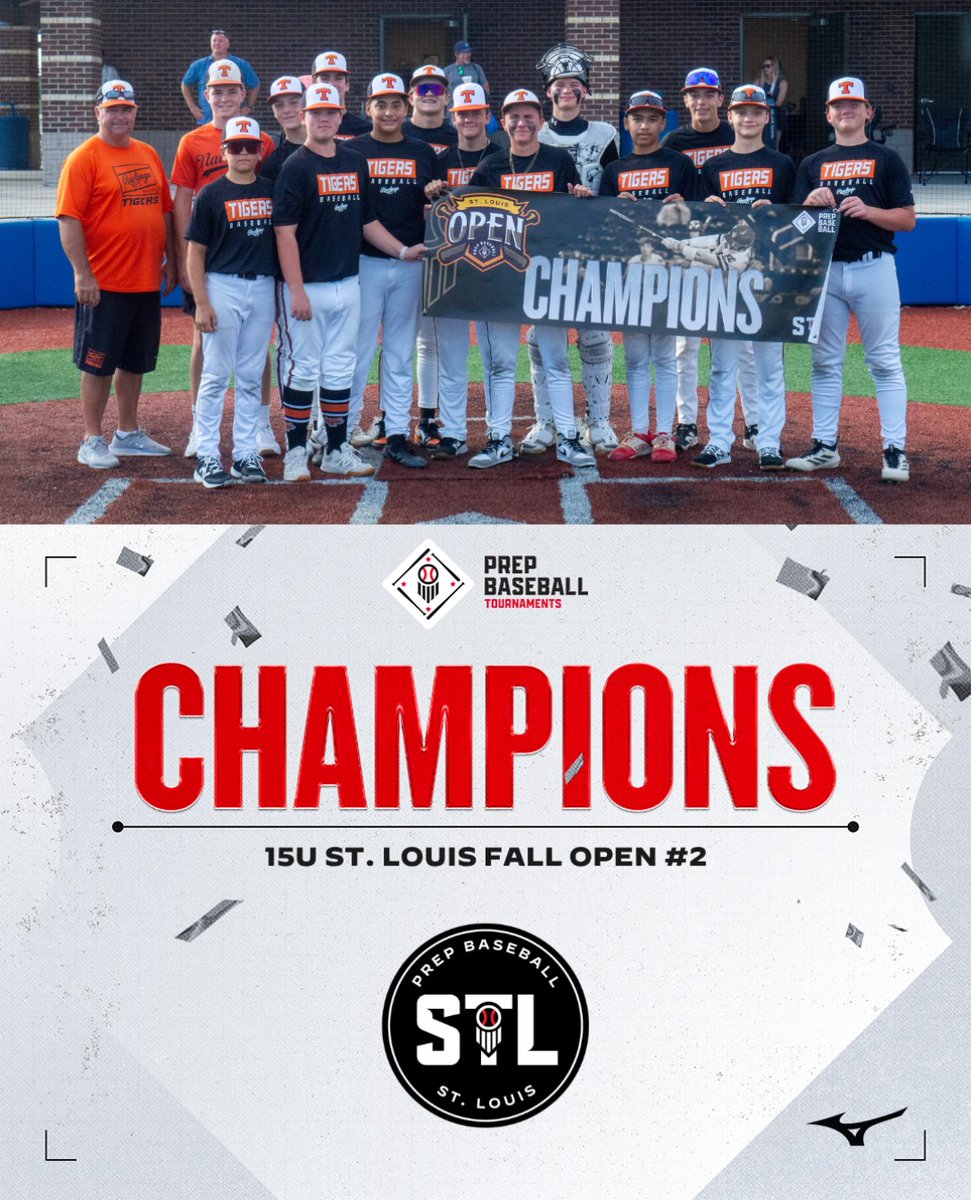 PBTSTL's tweet photo. ππͺπ―π¨π΄π·π°πΆπ΅πΊπ
Congratulations to the winner of the 15u STL Fall Open #2, Rawlings Tigers Pratte 15u
#STLFallOpen2 #PBtourney https://t.co/FgFKZAHyl8