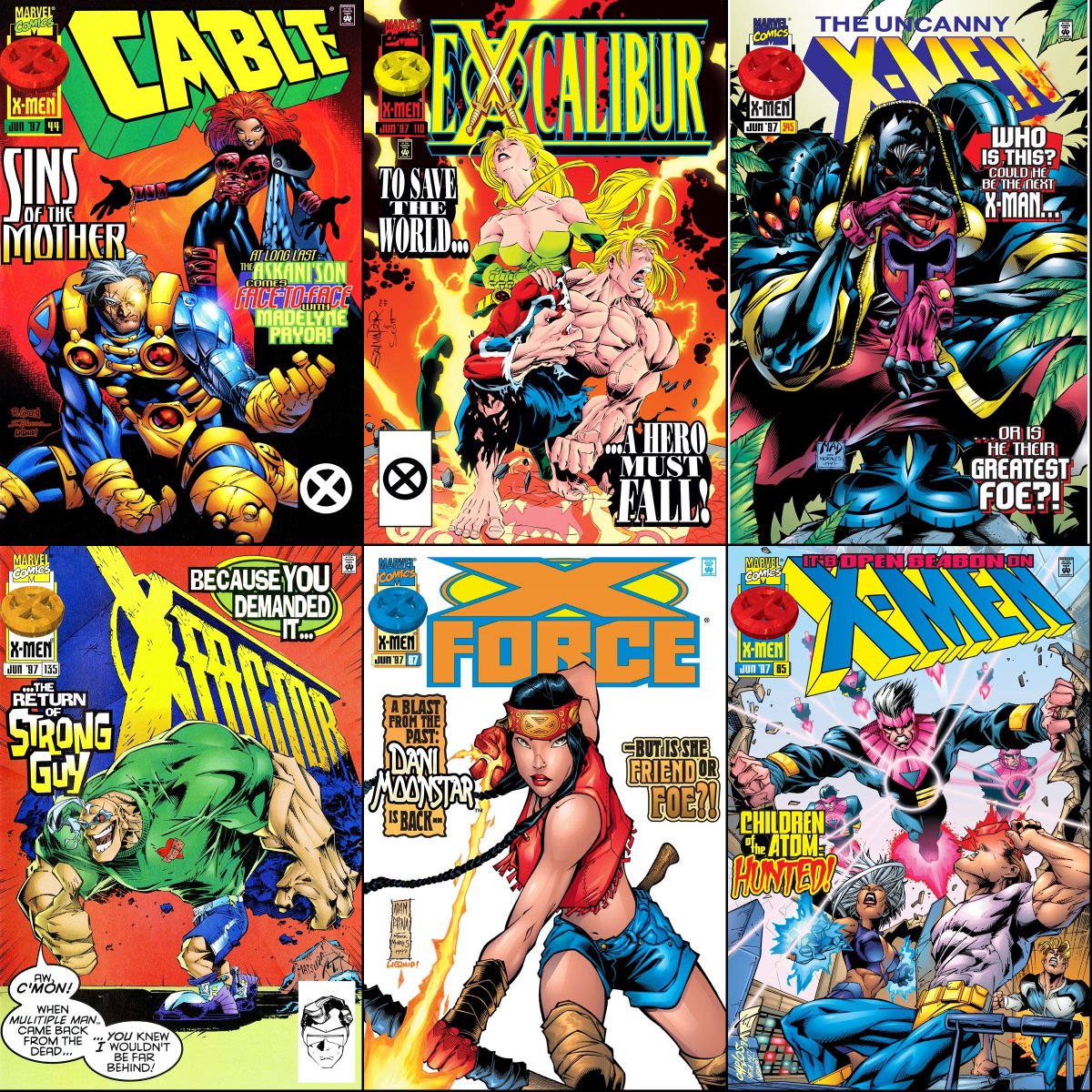 X-books that were on sale with cover dates of June 1997.