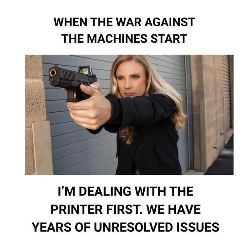 HHackenbecker's tweet photo. Printers, right? https://t.co/elOcsEAiW6