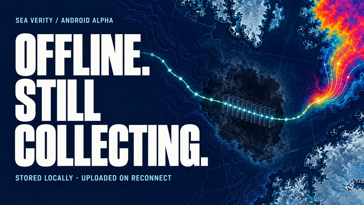EthraShip's tweet photo. Maritime evidence should not stop when connectivity drops.

SeaVerity collectors can capture GPS observations in the field, store them offline and upload them when reconnected.

Help test the Android collection network ↓
https://t.co/GuBP9C1pol https://t.co/pr5BfBiMAv