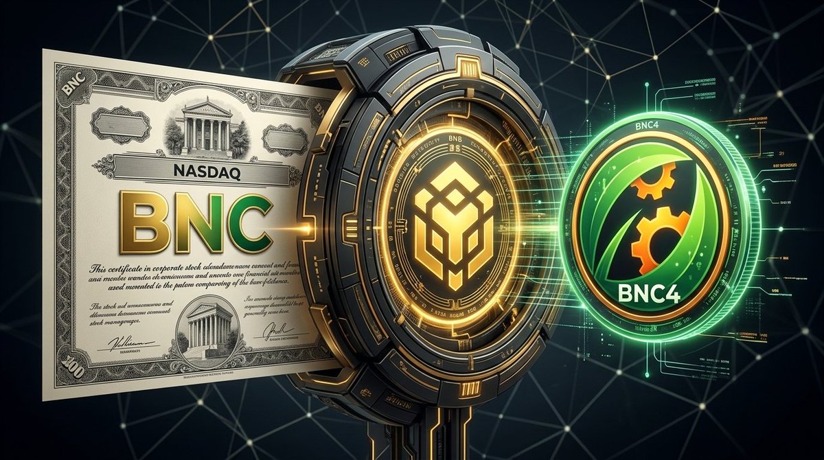 minority_holder's tweet photo. What are $BNC and $BNC4?

$BNC (Nasdaq) is the world’s largest corporate BNB treasury.  
As of July 31, 2026, it holds 515,544 BNB worth ~$302.3 million (93.1% of total assets).

$BNC4 is the first 4Stock from https://t.co/ZSmdjrjEAz - a 1:1 tokenized version of BNC stock on BNB Chain.

Real Nasdaq company.  
Real BNB holdings.  
Now on-chain via https://t.co/ZSmdjrjEAz.

This is the foundation the community is building on.

The asset is $BNB.  
The ticker is $BNC.  
The on-chain version is $BNC4.

https://t.co/kqy5fhGJeq

@BNBNetworkCo @yzilabs @BNBCHAIN @fourdotmemezh

#BNB #BNC #BNC4 #FourMeme