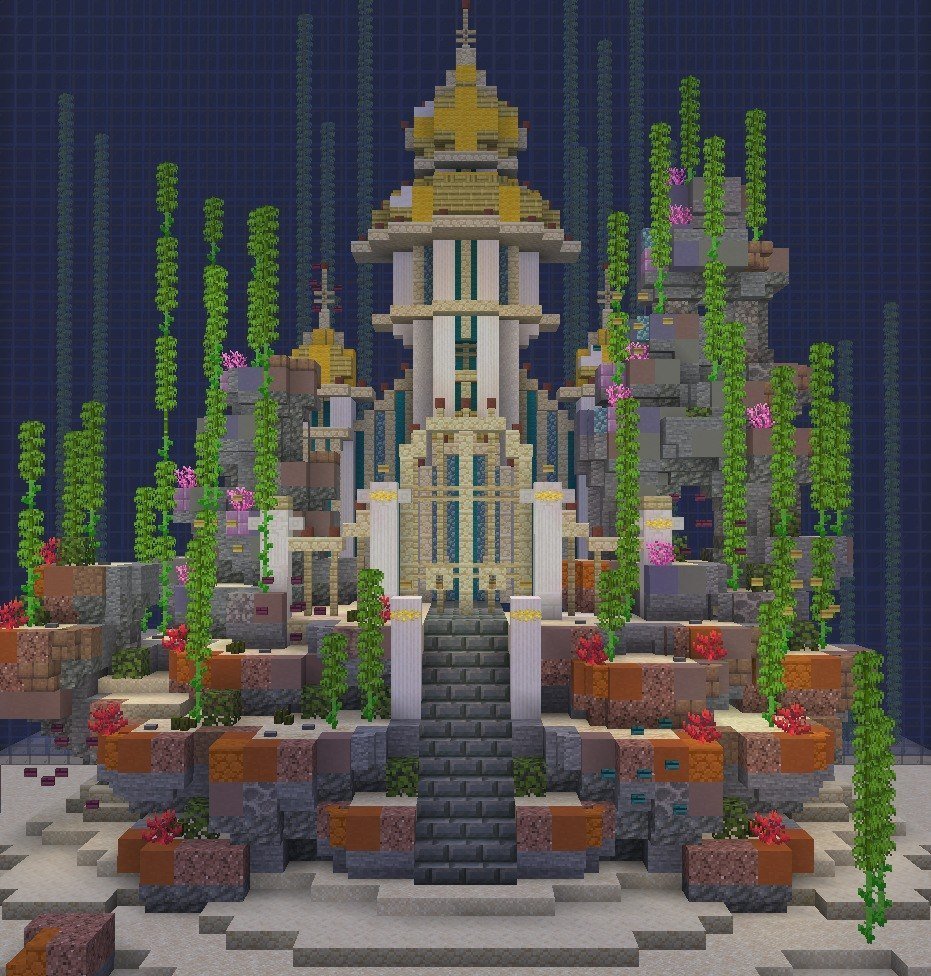 dormantal's tweet photo. My Build Battle entry. Theme is underwater world. 
#Minecraft #Minecraftbuilds #minecraft建築コミュ https://t.co/qGDkE3ZWUr