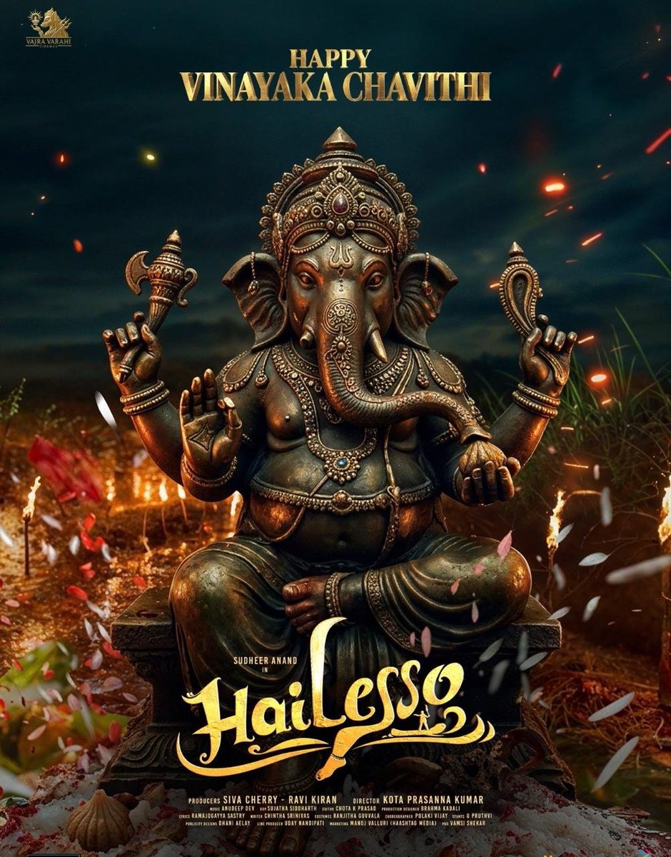 VVCOffl's tweet photo. అందరికీ వినాయక చవితి శుభాకాంక్షలు 🙏 

Team #HaiLesso wishes everyone a blessed #HappyVinayakaChavithi ❤️ 

May the blessings of Lord Ganesha bring strength to every dream and joy to every heart ✨ 

@sudheeranand @Iamnatashasingh @naksha_saran @actorsivaji  @sivacherry9 #Ravikiran  @iamkumarkota @anudeepdev  @brahmakadali @sujathasid_dop @NaresshLee @ChotaKPrasad #RanjithaGuvvala @VVCOffl #SwipeUpProduction