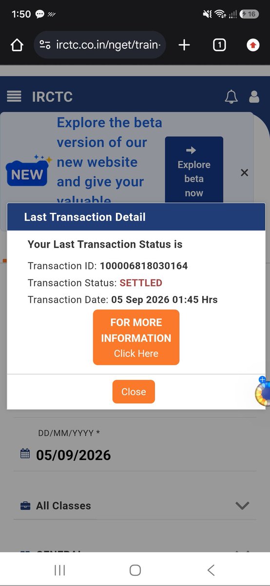 Patna365's tweet photo. @narendramodi @IRCTCofficial I attempted to book a ticket on 5 Sep via IRCTC ePay. The booking failed, but my money was debited twice. Txn IDs: 100006817969489 &amp; 100006818030164. Both show SETTLED, but I have received only one refund. Please process the pending refund urgently.
@SEBI_India https://t.co/NAfozcmVv1