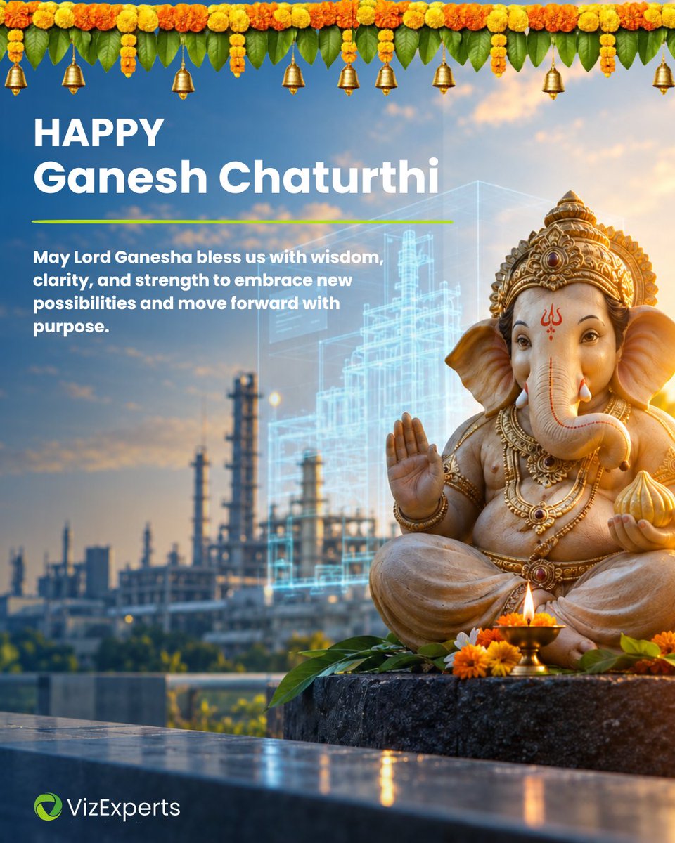 VizExperts's tweet photo. May the remover of obstacles clear the path to seamless innovation and execution. 🐘✨

Wishing you a joyful and prosperous #GaneshChaturthi from Team VizExperts! 🙏

#GaneshChaturthi #VizExperts #TechInnovation #Ganeshotsav #TechIndia #FestiveVibes #IndianFestivals #TechCulture https://t.co/4OY7dlEdsT