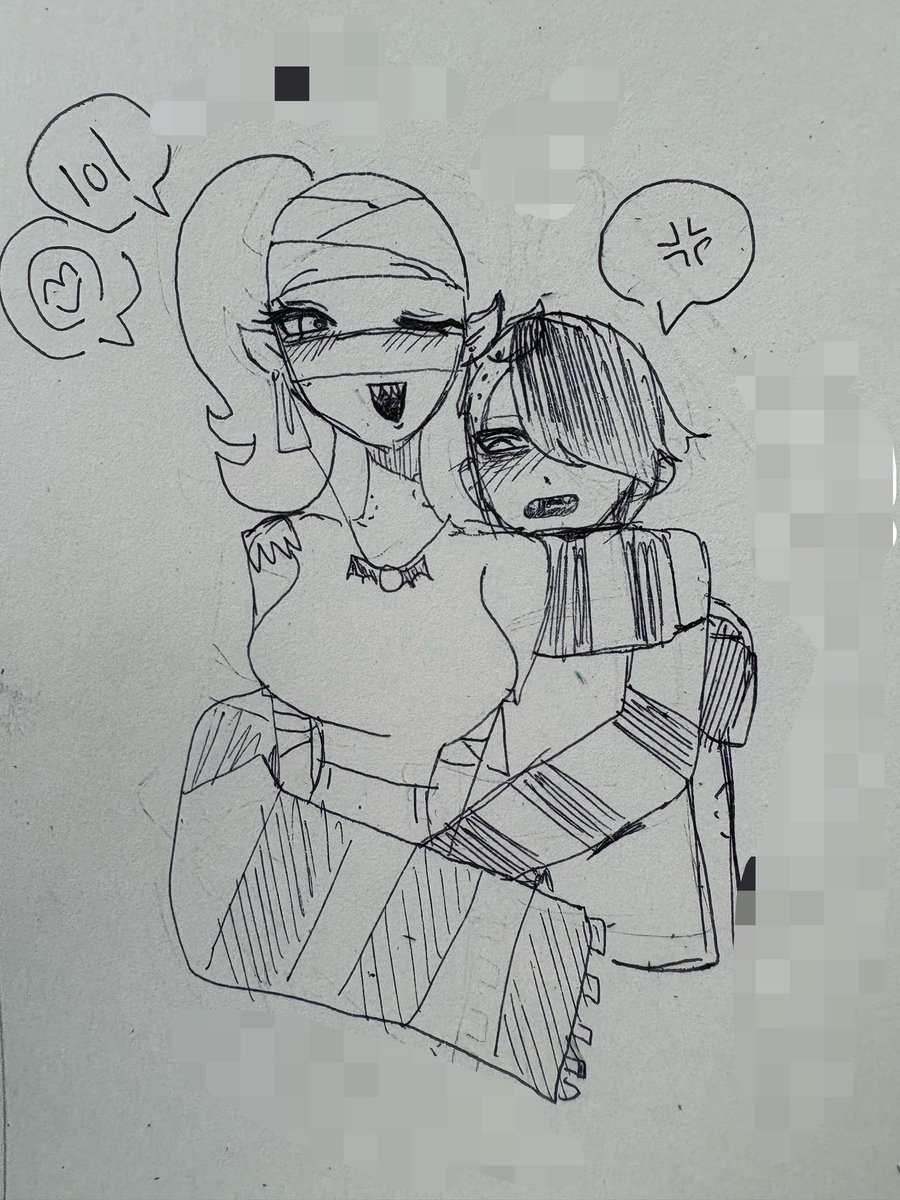 OMA_lovesEMZGAR's tweet photo. Edgar got his revenge on her!!🤭

#EMZgar #emozombie #doodle https://t.co/bnv7XQPyBb