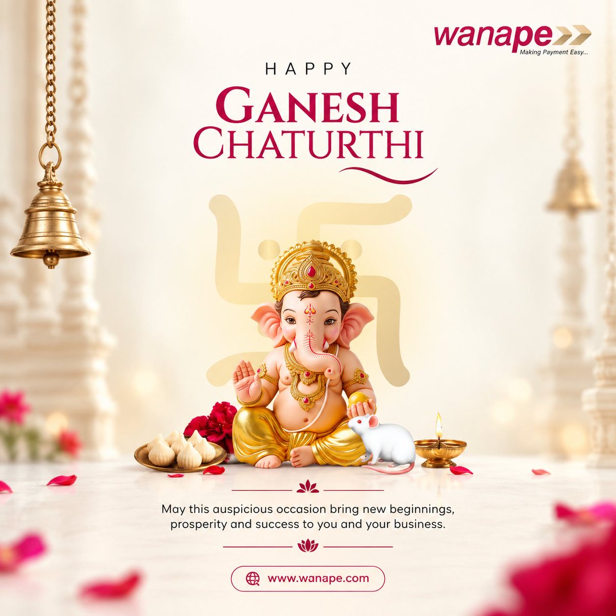 VanoxD92693's tweet photo. Happy Ganesh Chaturthi! 🐘 Wishing you and your business a season of growth, positivity, and new beginnings. — Team Wanape

#GaneshChaturthi #Wanape #FestiveGreetings https://t.co/4prIHfaIvV