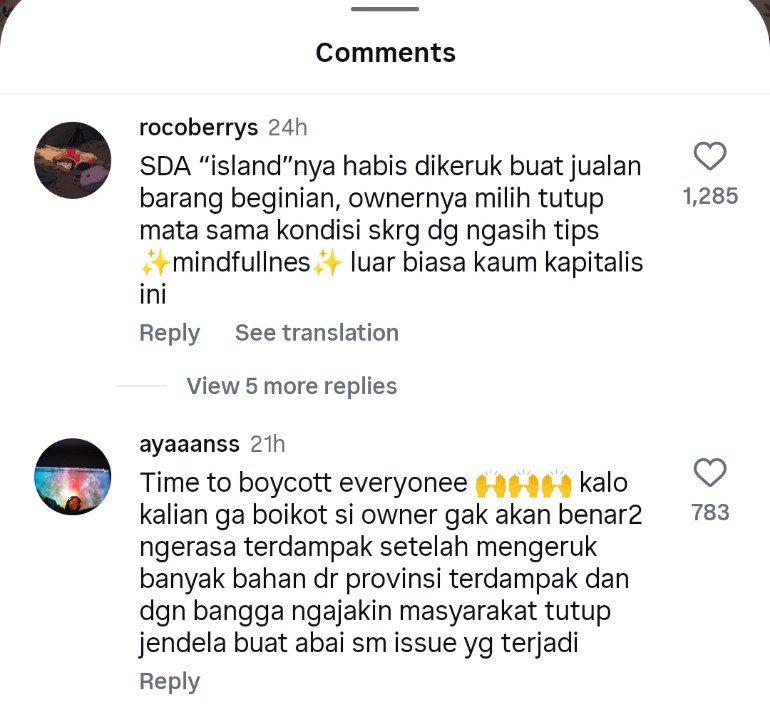_____moey's tweet photo. terpantau admin @ from this island lagi sibuk hapusin hate komen meanwhile owner nya TONE DEAF AKUTT SHAME ON YOU, MAUDY AYUNDA ! 

otw bangkrut nih soalnya kena boikot :D https://t.co/ok9lhW9mEj