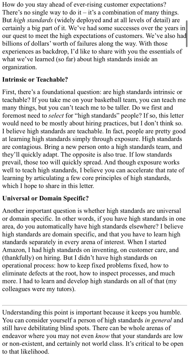MohapatraHemant's tweet photo. In 2 pages @JeffBezos teaches you more about high standards than you'll learn from reading 2 books. The art of summarizing that which resists summary is critical to achieving greatness. The world will forget you, except what you've written down, then what you've written down well.
