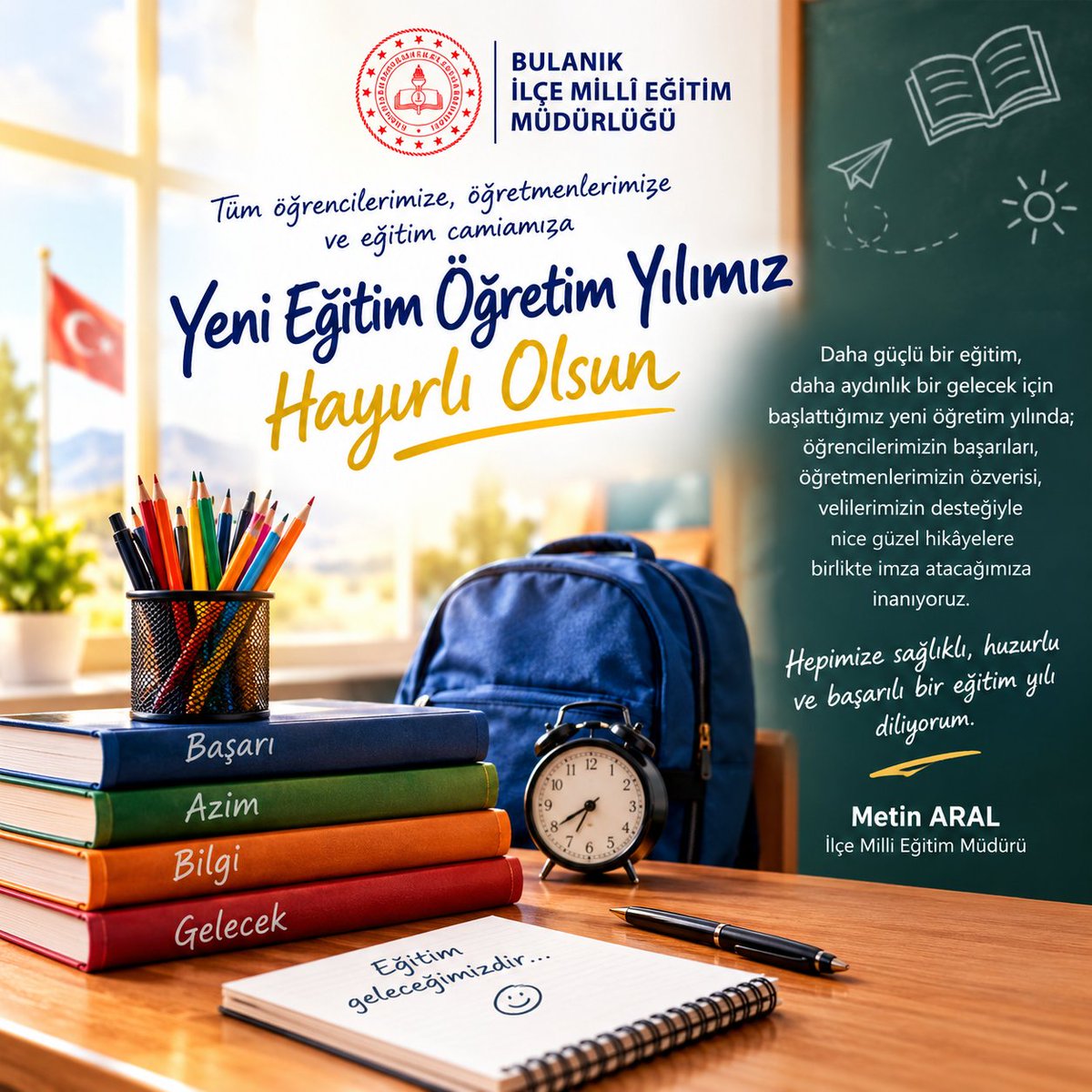 bulanikmem's tweet photo. Yeni Eğitim Öğretim yılımız hayırlı olsun. https://t.co/qD7D5lPGeV