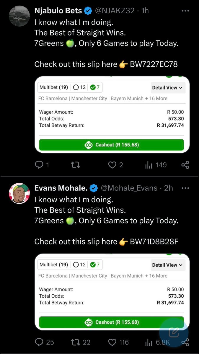 hulipascal's tweet photo. Some people will fall for this nonsense, we have scammers who steal other people's slips. https://t.co/fauNkoAw83