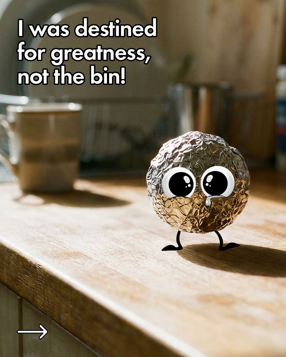 CleanGreenChelt's tweet photo. I was destined to shine, not end up in the bin🥺 

Recycle me, and I could come back as part of a car! 

Move over Sia, I'm ALUMINIUUUM! Rescue Your Recyclables ♻️

 #RecycleWeek2026 #RecycleNow https://t.co/jbSHJUrq0T