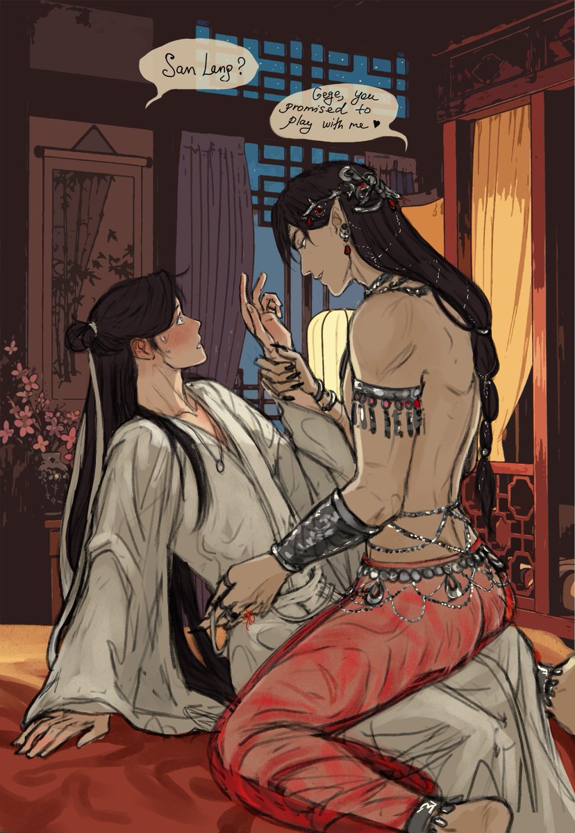 MBlakeArt's tweet photo. Mischievous Fafa 
 WIP 
🔞‼️#NSFW ‼️ 
 #hualiang  #TGCF #huacheng #xieliang https://t.co/8d8qJF7dFm