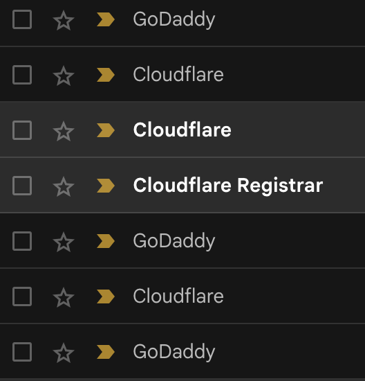Muse moved my domain from GoDaddy to Cloudflare