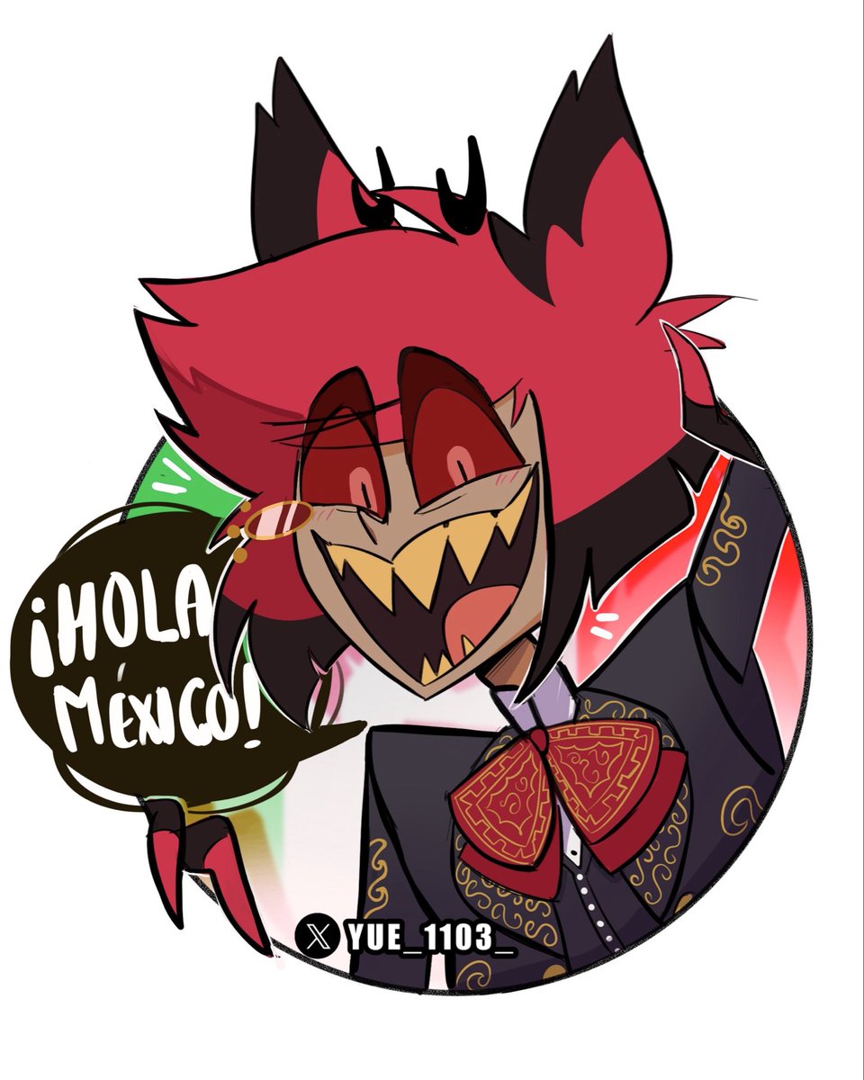 Yue_1103_'s tweet photo. Amir Talai &amp; Blake Roman are coming to Mexico! 🇲🇽 
Ahhh! A la Hatsukoi

#alastor #hazbinhotel #hazbin https://t.co/U5rPrRdNu9