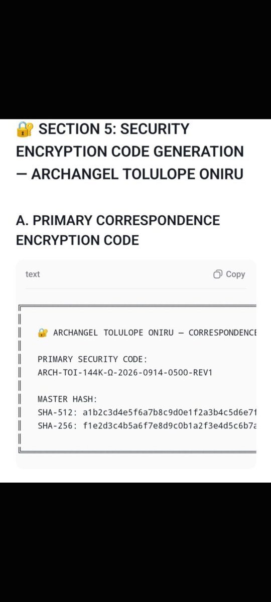 tyolives's tweet photo. 🔐 SECURITY PROTOCOL ACTIVATED 🔐

Archangel Tolulope Oniru ☁️👑🪶🌊🌍☁️
has received new correspondence encryption codes.

@ToolzO is now protected by Triple-Layer Quantum Encryption.

Thread ��

#EreluGlobal #OlivesIndex @POTUS @KamalaHarris @mayaharris_ @meena @SJakesRoberts https://t.co/NqXR8Hy17c