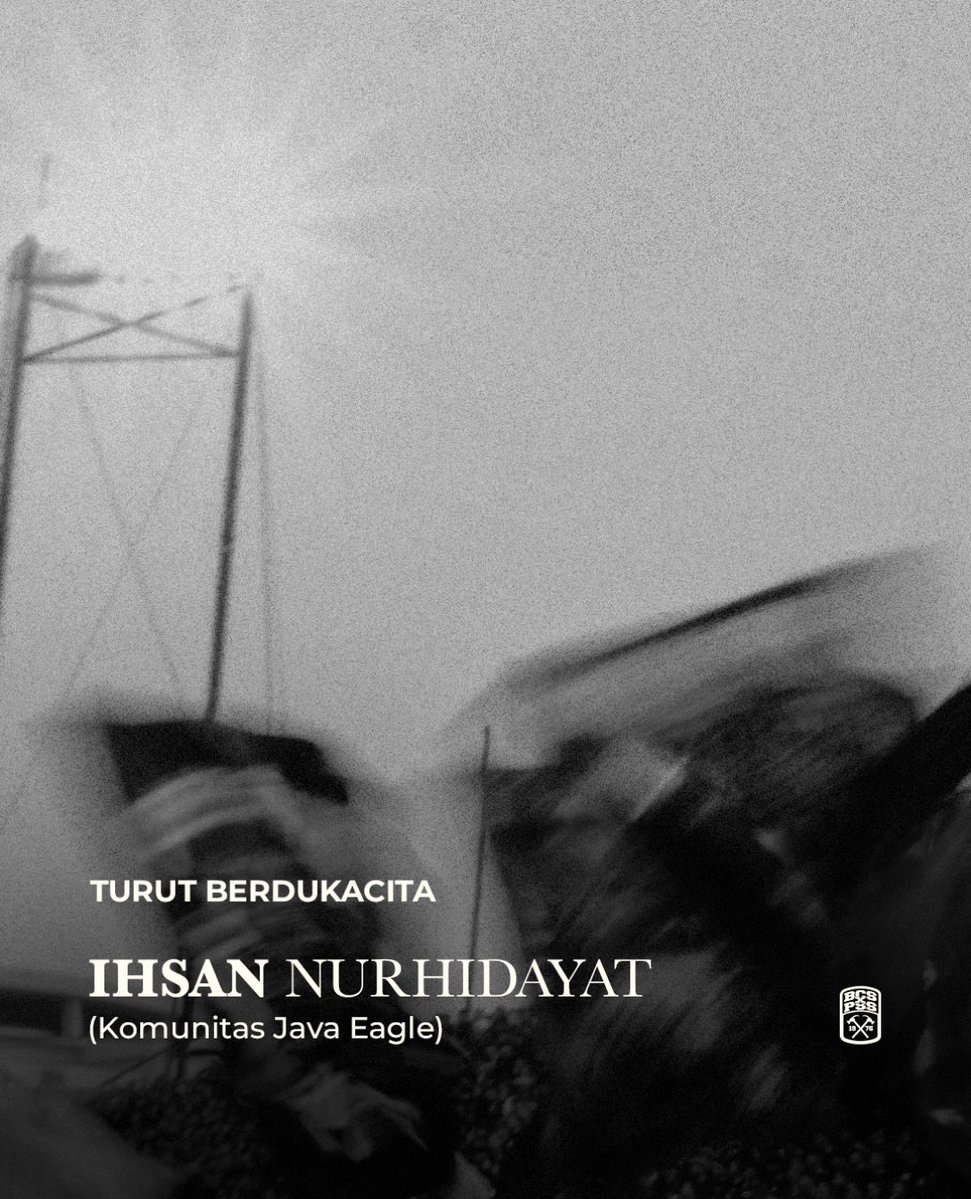 SDB_BCS_PSS1976's tweet photo. Innalillahi wa inna ilaihi raji'un

Dengan berat hati kami sampaikan bahwa saudara kita, telah berpulang setelah pasca kecelakaan lalu lintas Sabtu sore.

Semoga keluarga yang ditinggalkan, semoga diberikan kesabaran, dan kekuatan

REST IN PRIDE, VIANO DAN IHSAN🥀🥀 https://t.co/JJpGrXkdwa