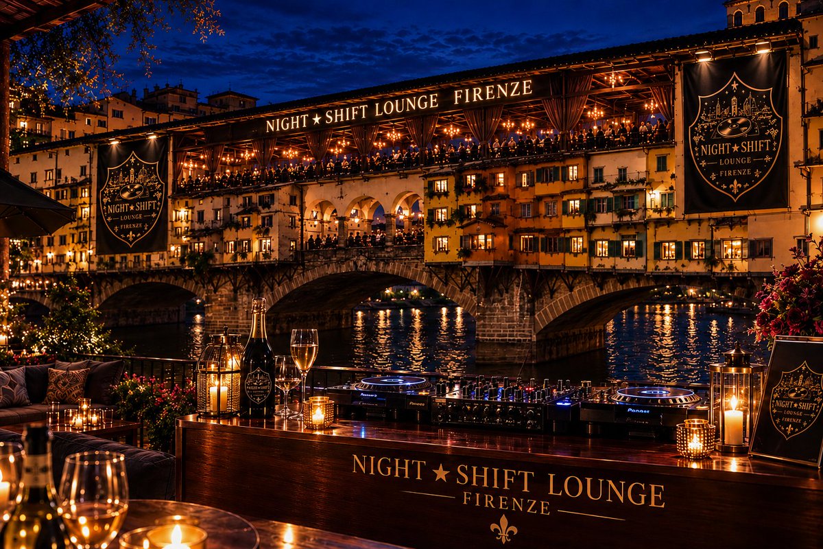 Murapytfyy's tweet photo. Florence after dark. 🇮🇹🌙

The city of Renaissance transforms for one night only.

 Ponte Vecchio
 Duomo
 FIRENZE
Music, lights, and a little bit of impossible.

Where should we go next? 🌍
https://t.co/8cvQlKAV6K
#Firenze #Florence #Italy #ElectronicMusic #NightMusic  #AIMusic https://t.co/vdu3kUH0BV