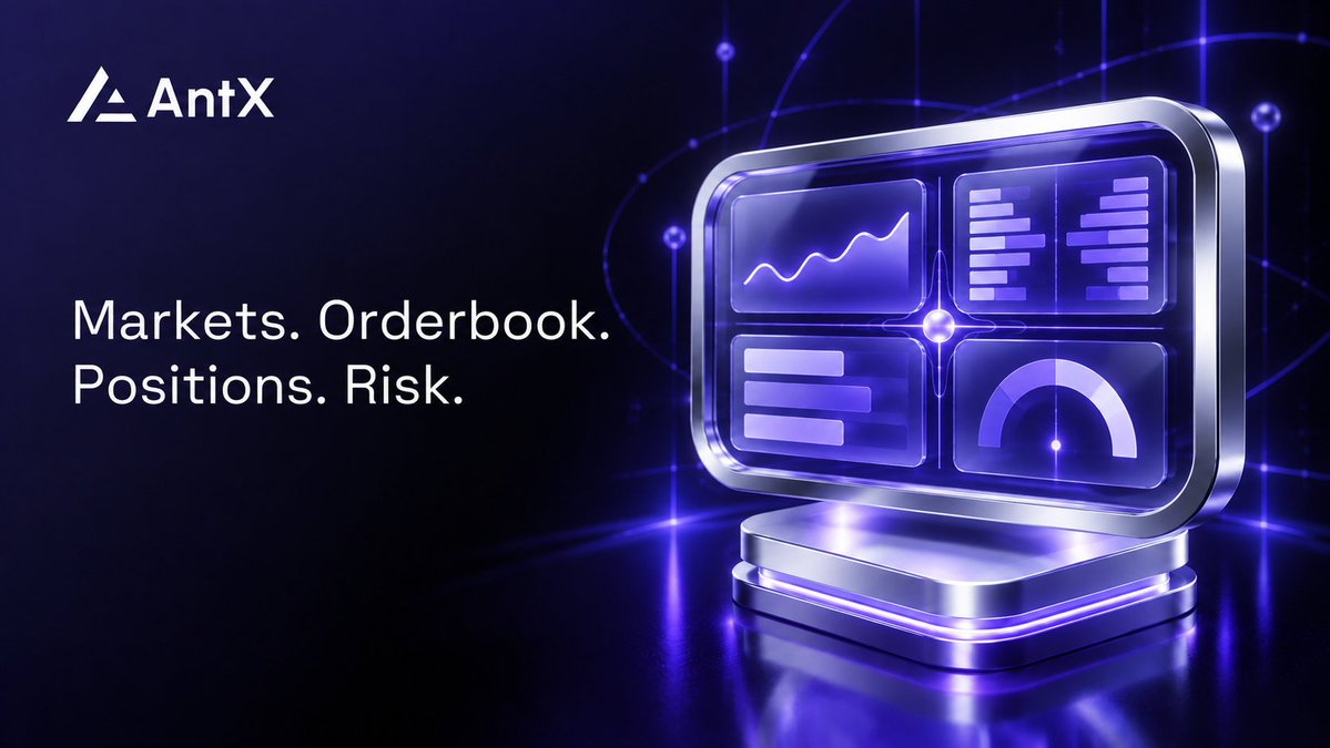AntX_Fi's tweet photo. Markets. Orderbook. Positions. Risk.

One AntX trading screen, built to keep the whole decision in view.

#AntX  #PerpDEX #Crypto https://t.co/0xJCvqrMdX