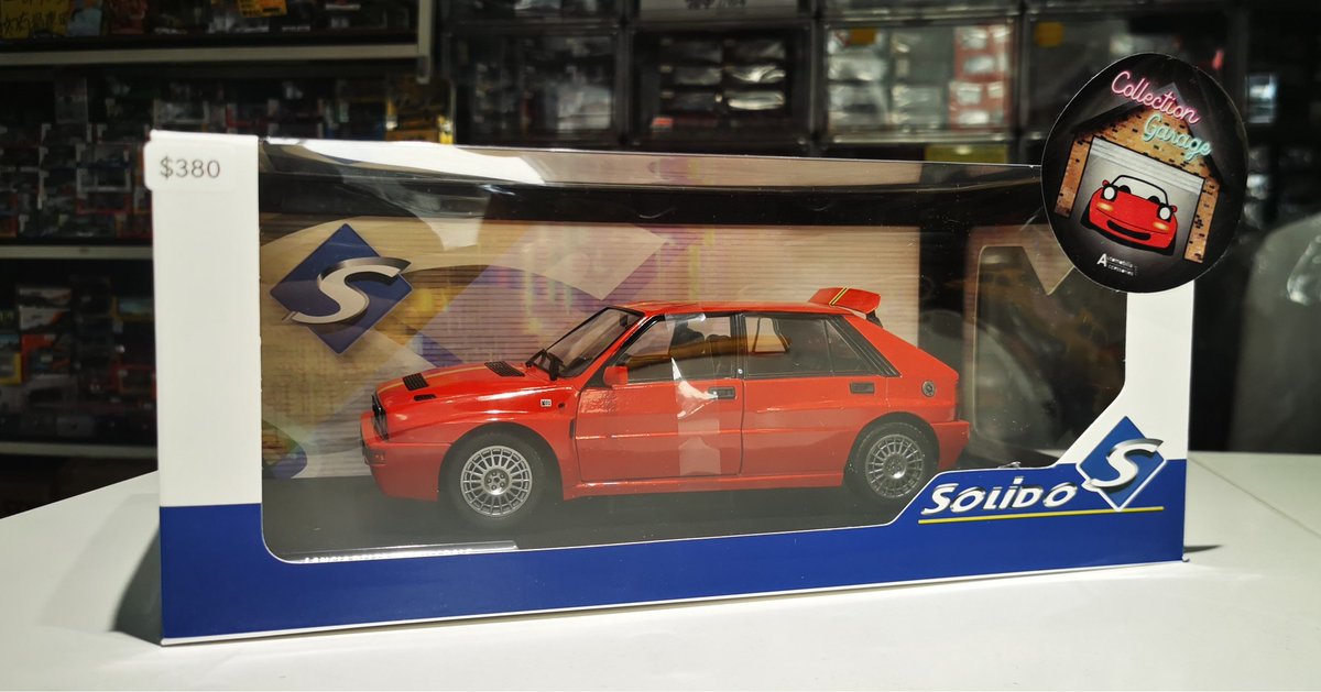 VeraSharp8690's tweet photo. 新到現貨｜Solido S1807807 1/18 Lancia Delta HF Integrale Edizione Finale

1993年告別Rally後推出的最後250部特別版，向WRC六連冠傳奇致敬，亦成為Lancia長達30年賽道生涯的告別作。$380，少量現貨，會員九折。 https://t.co/U1WsBIBmkZ