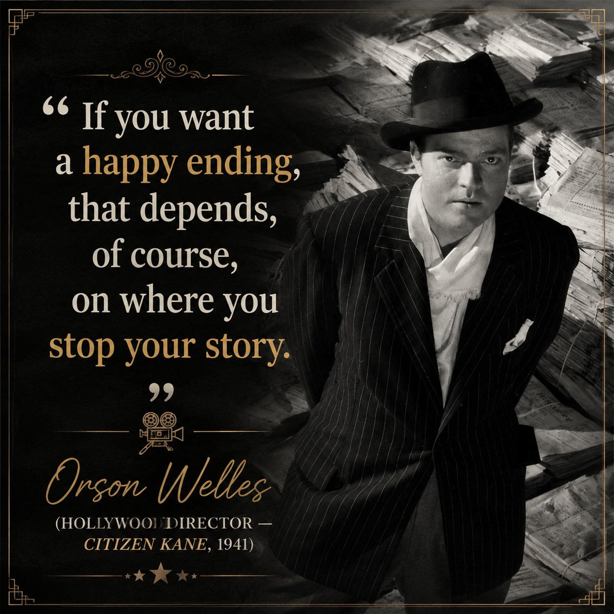 guneykilic's tweet photo. The man who made one of the greatest films ever at age 25 understood something most people never do — it's not over until YOU decide it's over. Where are you stopping your story? 🎥 https://t.co/vXC5z2dLqD