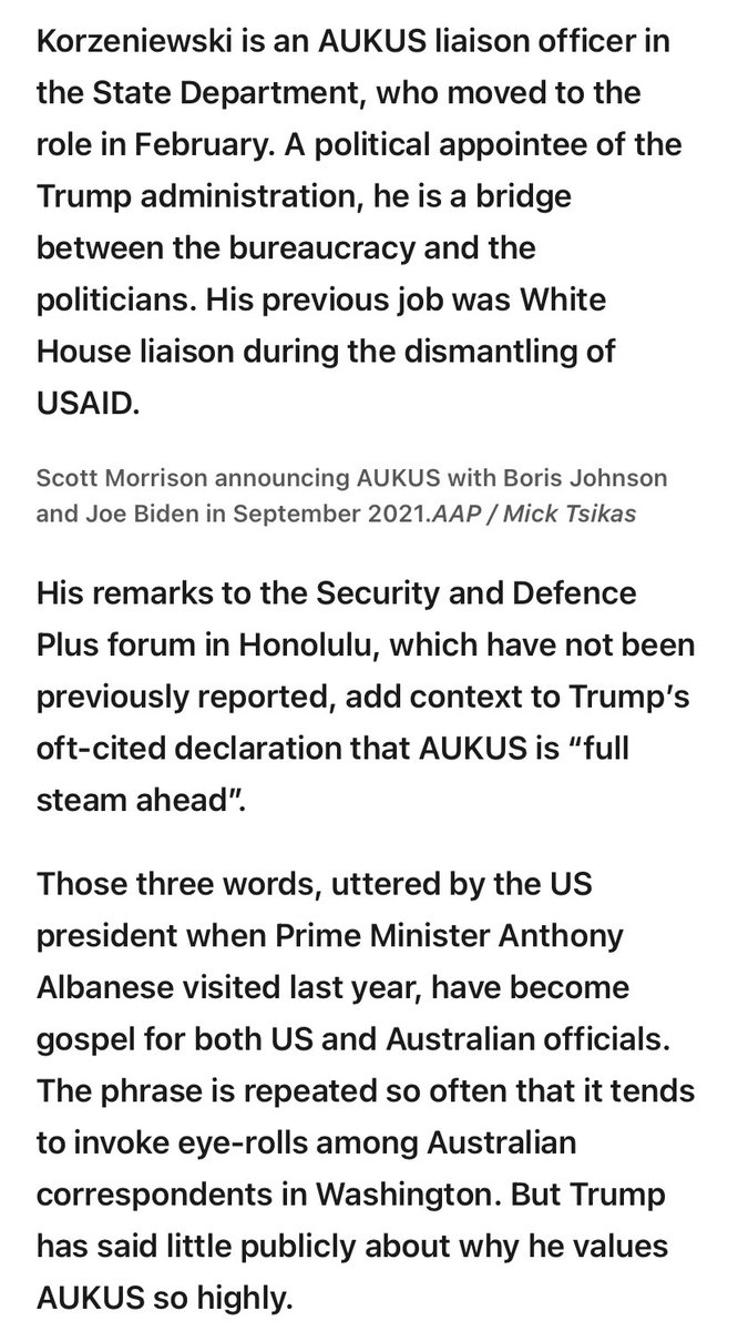 DougCameron51's tweet photo. Not surprised that the Trump regime is “confident” Australia would join the US “in a good fight”.
The good  fight is to stop AUKUS, engage in diplomacy and stand for peace not war. We need a Labor caucus that stands against warmongering and promotes peace and security. https://t.co/IIJWKmcPs7
