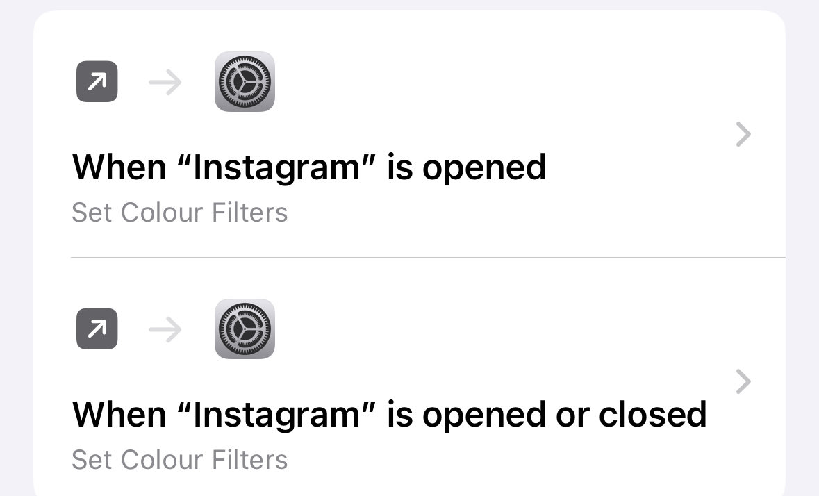 Muse automated a grayscale-on-Instagram shortcut for screen time