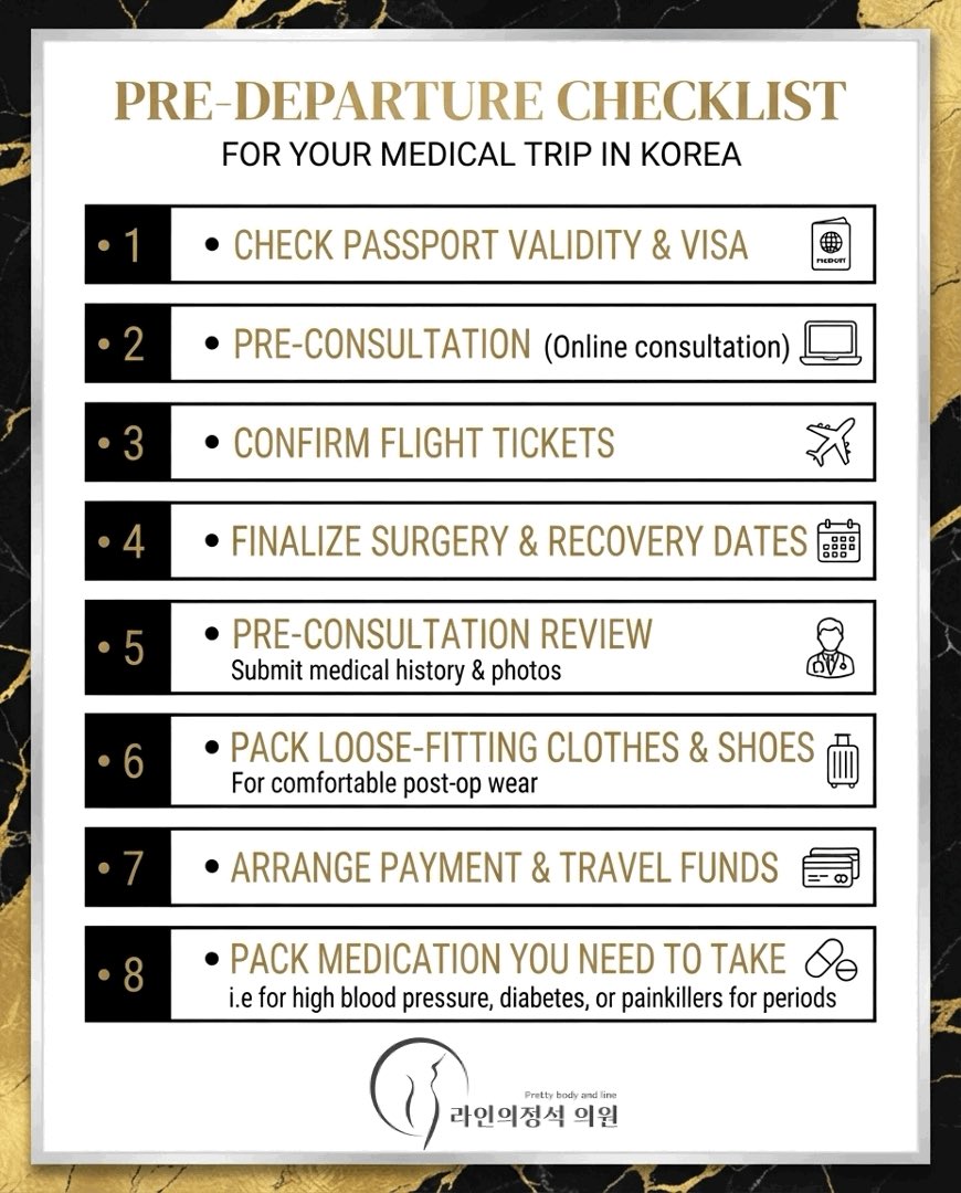 ClinicEng's tweet photo. ✈️ Planning a medical trip to Korea?
Get fully prepared with our ultimate 8-step Pre-Departure Checklist! ✨🇰🇷
💡 Tip: consultation &amp; surgery right after arrival to maximize your recovery time!
https://t.co/6rh6QFpLz4
#MedicalTourism #KoreaPlasticSurgery #MedicalTripKorea https://t.co/tDH1VC2xm8