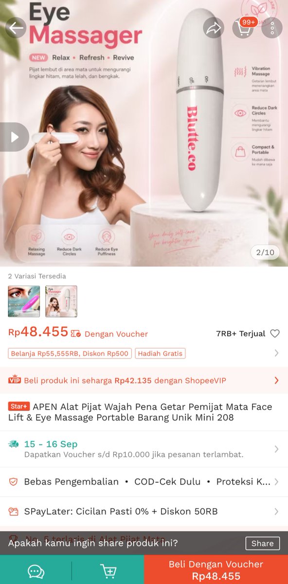 Tessellation151's tweet photo. @timmymalachi @Ichavarma_ Gw dapet iklan ini, "eye massager" tuh katanya, iyain ajadah wkwkwkwk https://t.co/66Ujd5FeDA