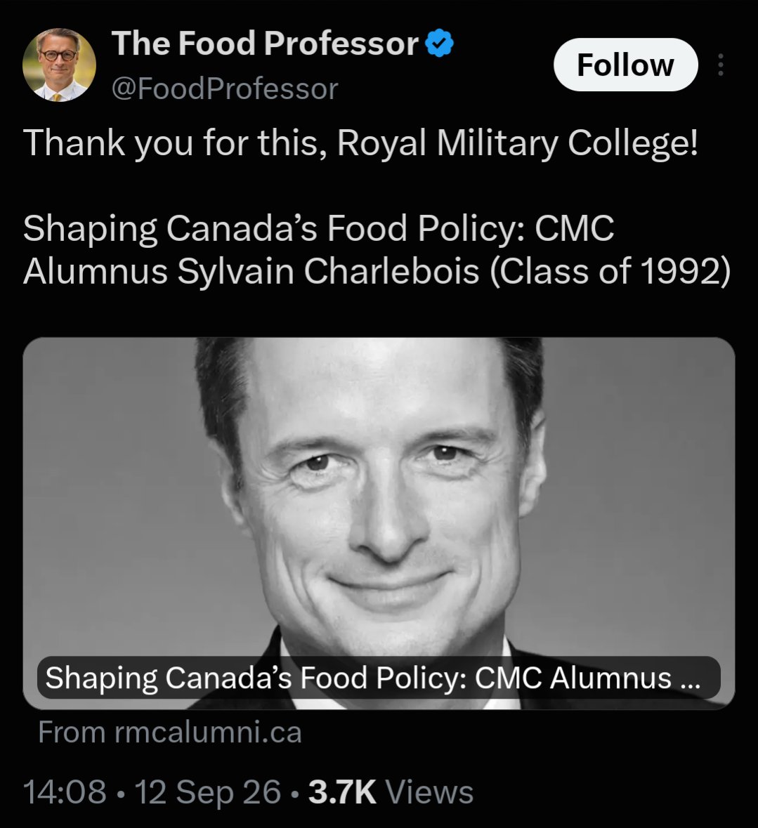 andrew_leach's tweet photo. I wonder if the person who wrote this profile knows that Charlebois pled guilty to operating a pyramid scheme before a court martial during his last year at military college was initially refused a degree and given a discharge from the military as a result? https://t.co/iXK22zAK1y