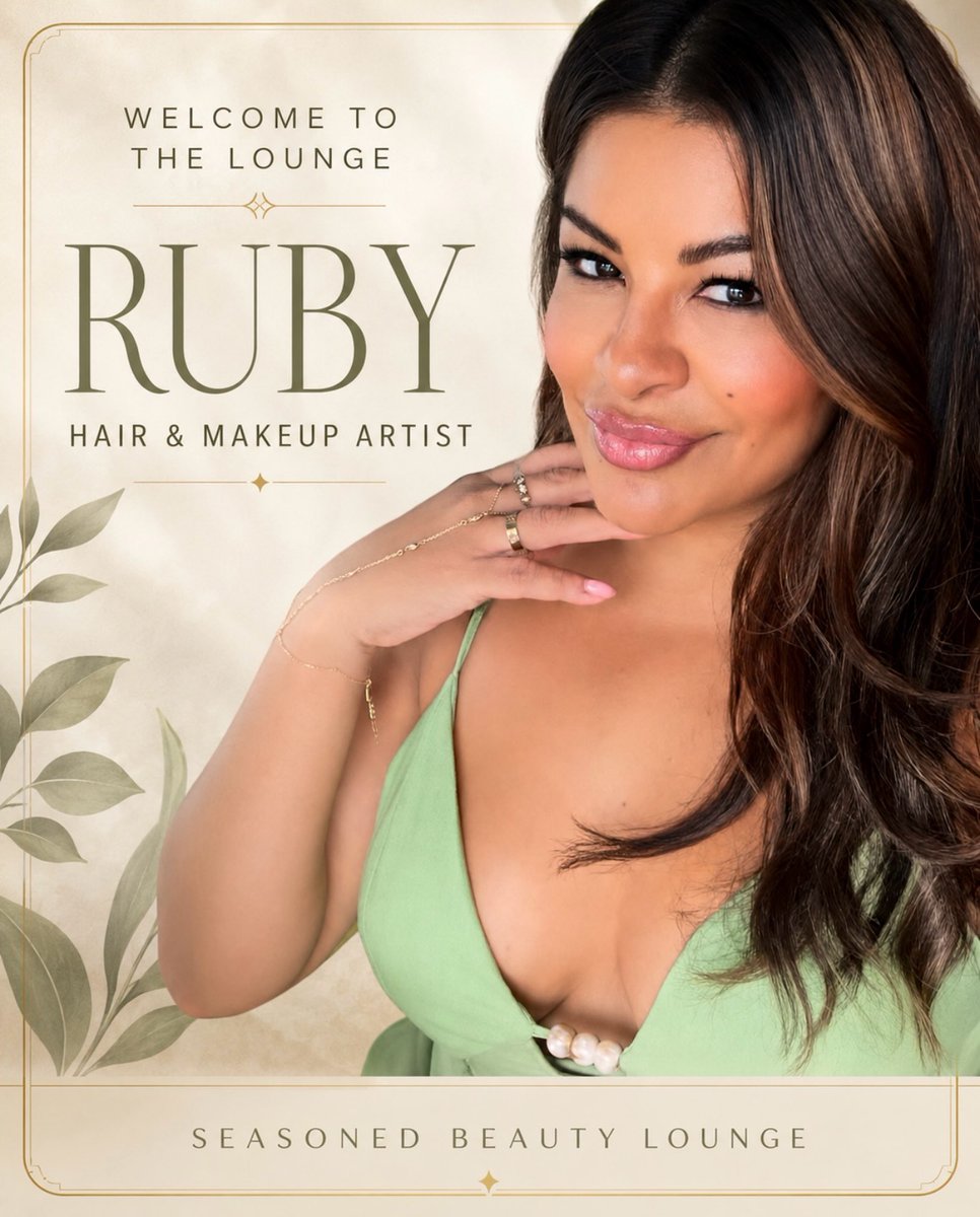 celina100000's tweet photo. We’re so excited to welcome Ruby to Seasoned Beauty Lounge! 🤍 With 20+ years in the beauty and entertainment industry, Ruby specializes in event hair and makeup and also has worked as a primary hairstylist for the NFL. Her talent, experience, and https://t.co/6Rideej5Lf
