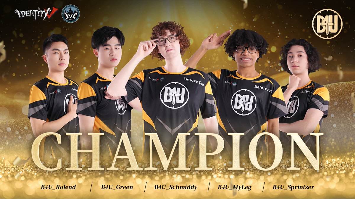 GameIdentityV's tweet photo. Dear Visitors,
The champions have been crowned! 🏆

Congratulations to Team B4U for claiming the title of IVC NAEU 2026 Champion! https://t.co/QnYagKyBio