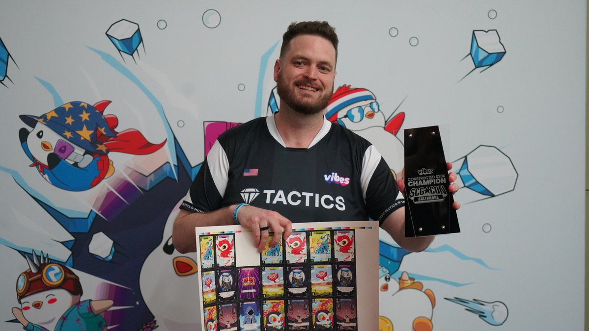 StarCityGames's tweet photo. Brayden Sherman took down the Vibes TCG $20K Championship Of The Americas at #SCGBALTIMORE! π
Shout out to the Top 8 for an epic finish! π§
Find your next SCG CON and join us! π»
https://t.co/d8Cg8rBT1N https://t.co/fl0OqAoHwm