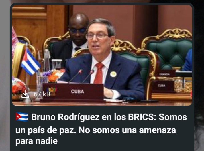 Sferrera5224's tweet photo. Las naciones de los BRICS no nos dejaran a nuestra suerte. #Cuba https://t.co/o8RHFpt12p