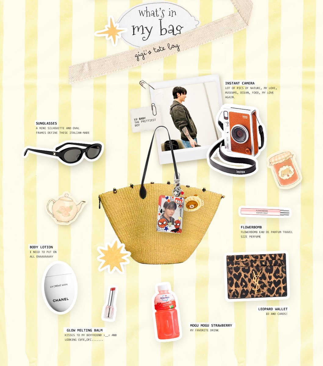 poemeans's tweet photo. “what's in my bag?” 💛☽✧ • gio's version: revealing what’s behind my entire routine. https://t.co/jxPmDIGPCh