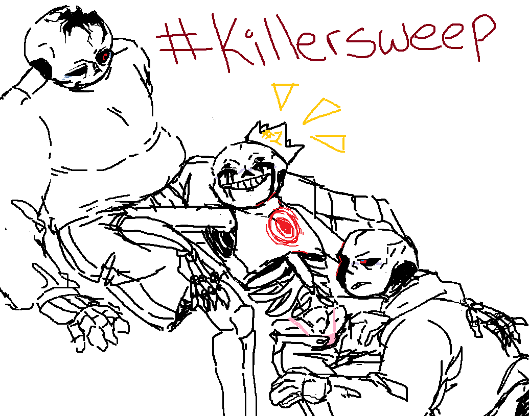 demonicwerefox's tweet photo. #killersweep I promised some people killer for the last round a while back so uh.... i have no further explanations. theyre both happy for him. totally. https://t.co/f2FLVBJsrZ