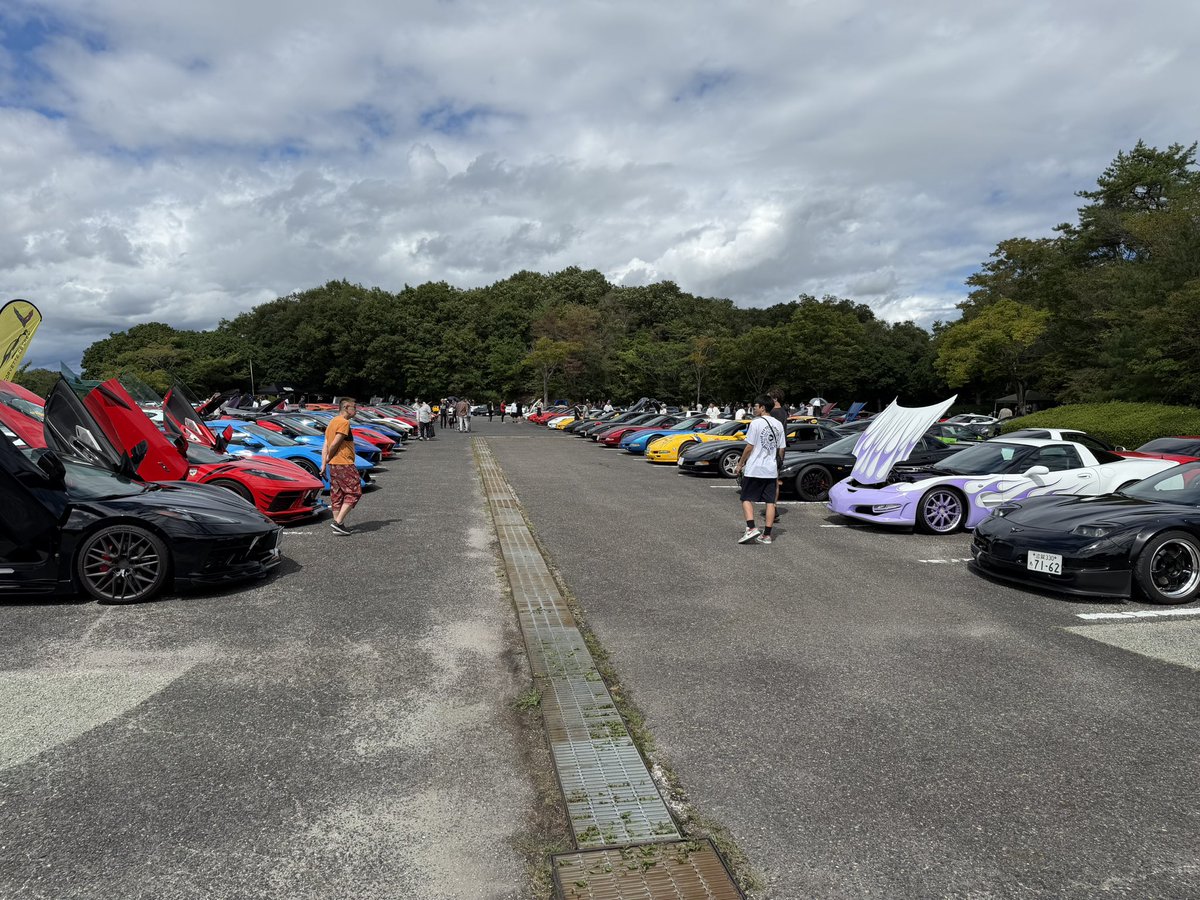 1or8non's tweet photo. ORVETTE LOVERS JAPAN MEETING!2026に参加して頂いた皆様、本当にお疲れ様&ありがとうございました！

今回、日本各地より台ものコルベットオーナー様が来て頂いてコルベットの総台数が、

C3　16台　
C4　4台
C5　31台　
C6　29台
C7　25台　
C8　36台

となり、合計141台ものコルベットが集まっていただきました。
 
皆様から「日本で一番コルベットが集まるミーティング」と認知され嬉しい限りです‼
今回も主催として至らぬ所はあったと思われますが、皆さまから楽しかった、また来年も参加したいとのお言葉を頂くとまた来年も頑張ろうと励みになり、そしてスタッフ共々、心より感謝をしている次第です。

また来年のコルベットミーティングが開催できるよう精進してまいりますので、皆様のお力添えをよろしくお願いいたします！

そして頑張ってくれたスタッフの皆さんに最大級の感謝を申し述べます❗️

CORVETTE LOVERS JAPAN MEETING代表　1or8ノン