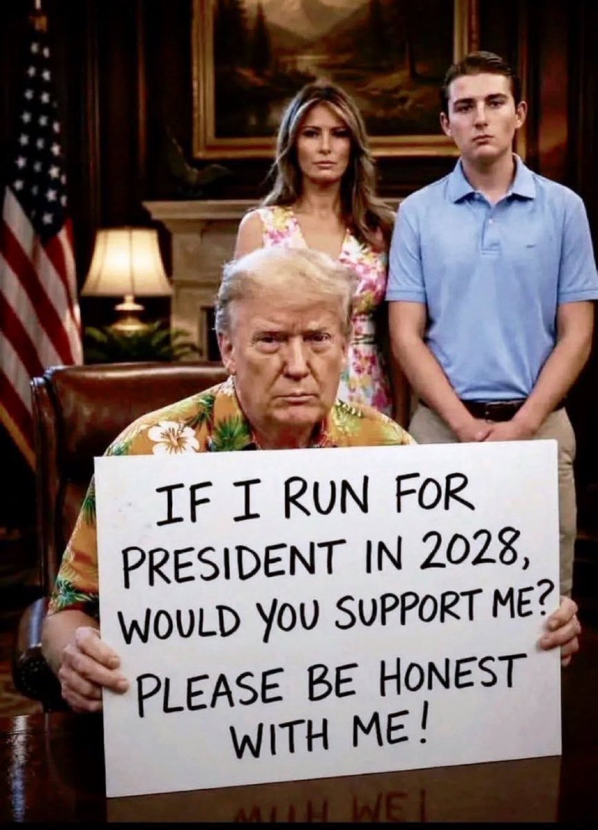 LivesUltra's tweet photo. 🇺🇸 Be honest…
If Donald Trump ran for president again in 2028, would you support him?
A. Yes, absolutely
B. No
C. Undecided
Drop your answer below 👇 https://t.co/B9yzWCDo5z