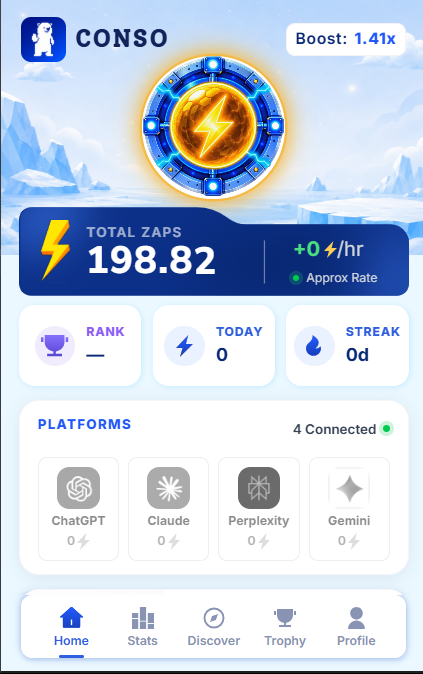 ChhagolP's tweet photo. 🚀 Exploring CONSO Extension — AI + Web3 is getting interesting! ⚡

Want to try it early? 👀
Join now &amp; use my referral code: CONSO-D4VZ2 🔥
@conso_xyz https://t.co/57ZUk9VtJn