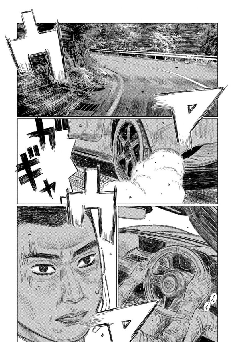 SubaruandSubaru's tweet photo. 本日発売のヤングマガジンに #昴と彗星 第46話「林間区間」が掲載されています。

スコット・クルサードと佐倉桃の激しい首位争いは、さらに白熱した領域へ…！
5位に浮上した昴たちも、勢いが止まらない！
オーバー！

🚙第3巻絶賛発売中！
#頭文字D #MFゴースト #ハチロク https://t.co/i7QCHk2Pkl
